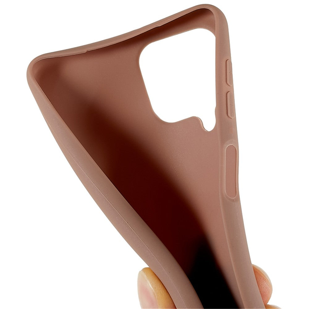 For Samsung Galaxy M53 5G Soft TPU Matte Phone Case Anti-fingerprint Anti-drop Back Cover - Khaki