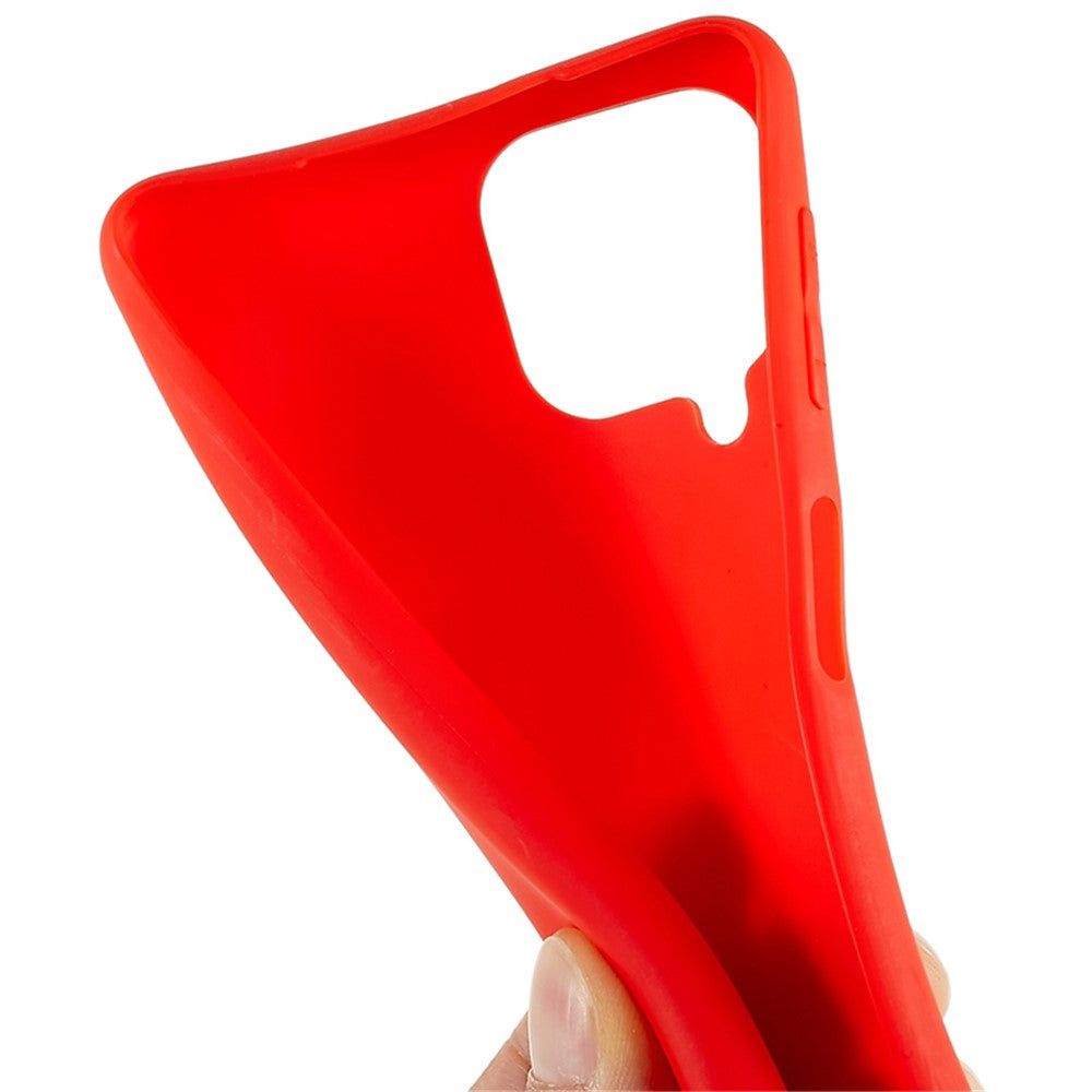 For Samsung Galaxy M53 5G Soft TPU Matte Phone Case Anti-fingerprint Anti-drop Back Cover - Red