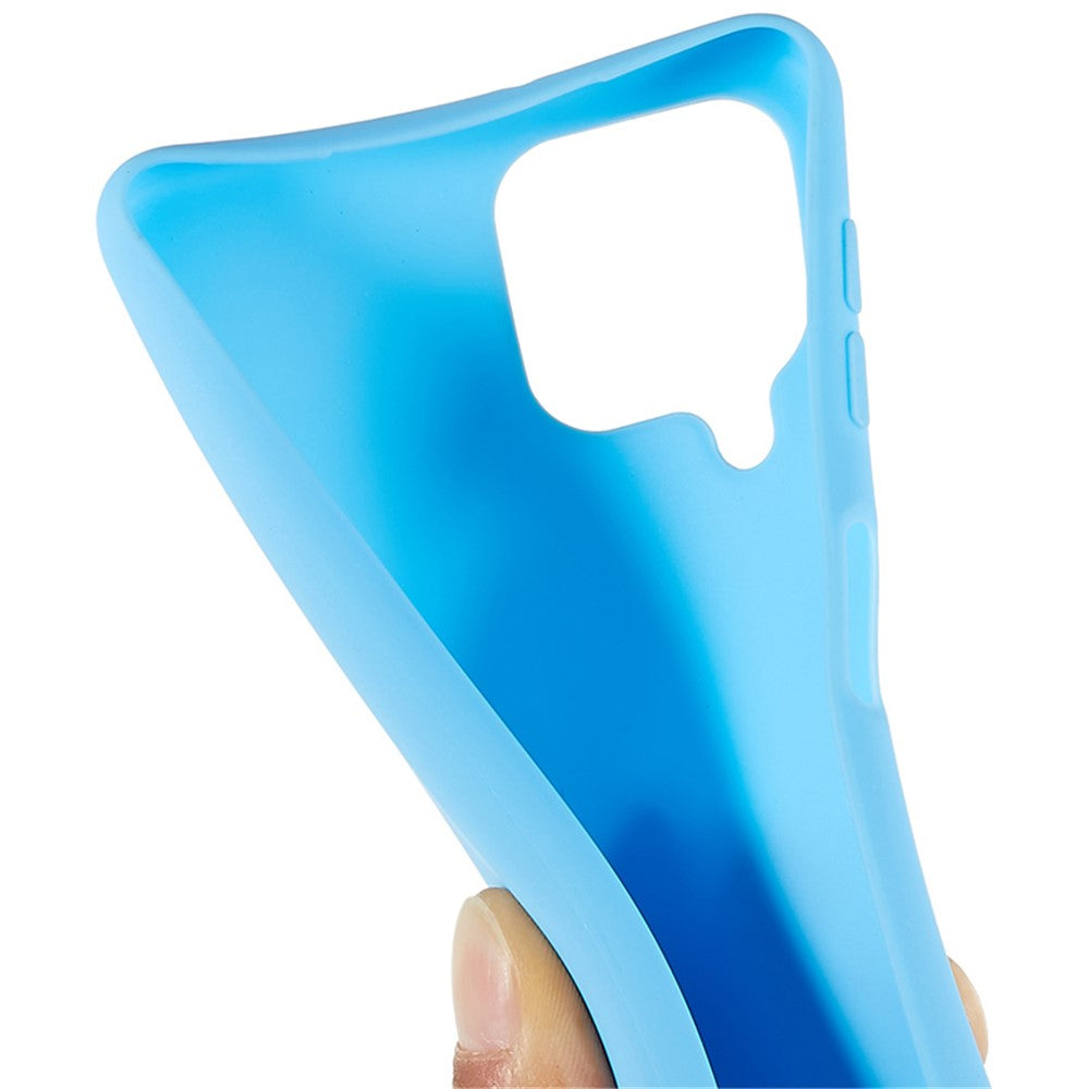 For Samsung Galaxy M53 5G Soft TPU Matte Phone Case Anti-fingerprint Anti-drop Back Cover - Baby Blue