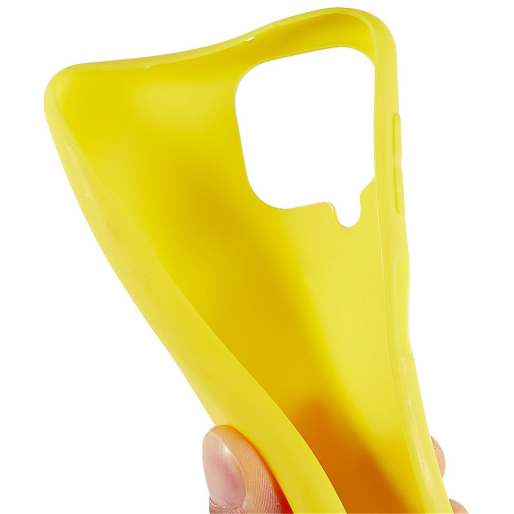 For Samsung Galaxy M53 5G Soft TPU Matte Phone Case Anti-fingerprint Anti-drop Back Cover - Yellow