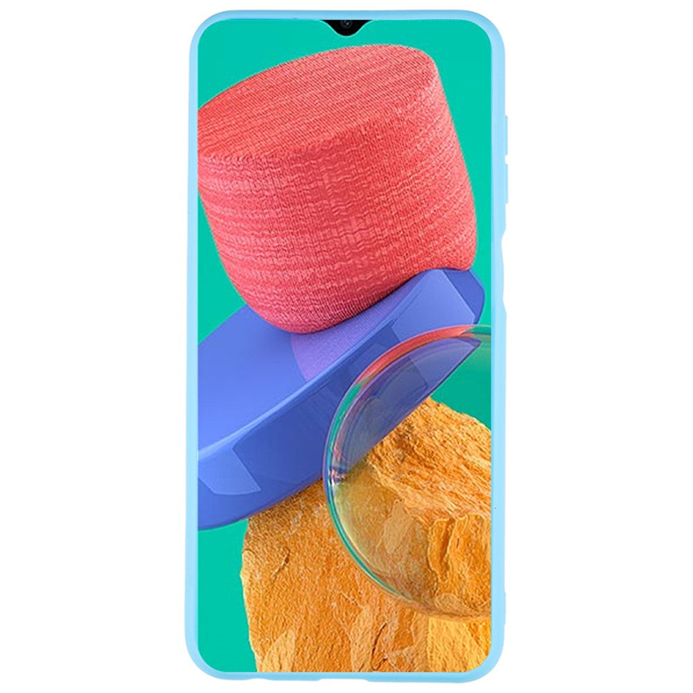 TPU Phone Case for Samsung Galaxy M33 5G (Global Version) Fingerprint Free Matte Phone Cover - Baby Blue