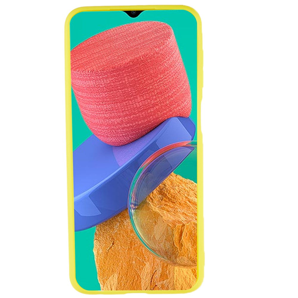 TPU Phone Case for Samsung Galaxy M33 5G (Global Version) Fingerprint Free Matte Phone Cover - Yellow