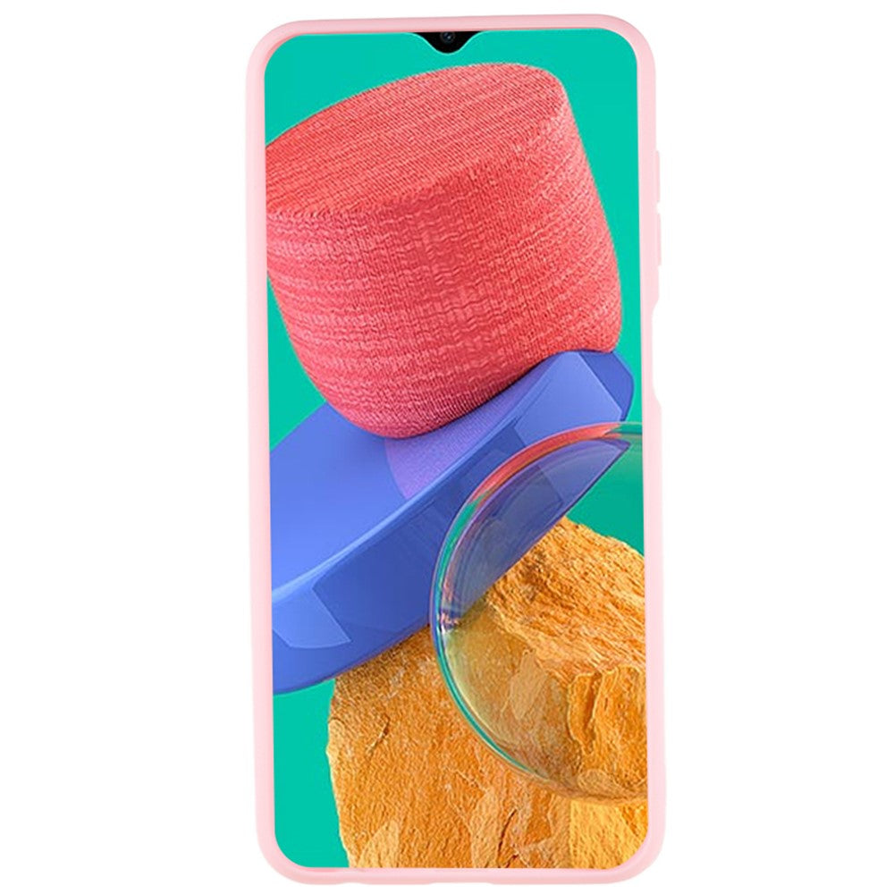 TPU Phone Case for Samsung Galaxy M33 5G (Global Version) Fingerprint Free Matte Phone Cover - Light Pink