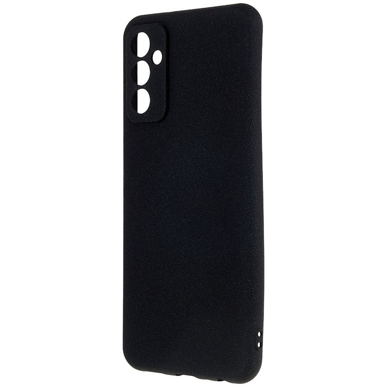 For Samsung Galaxy M13 4G Soft TPU Double-Sided Matte Case Precise Cutouts Anti-Scratch Protective Phone Cover - Black