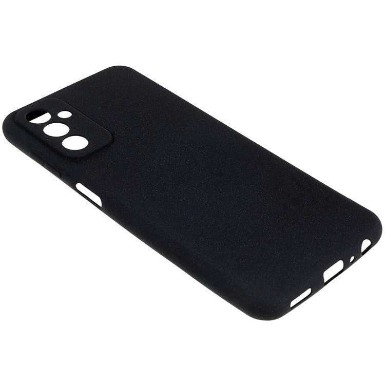 For Samsung Galaxy M13 4G Soft TPU Double-Sided Matte Case Precise Cutouts Anti-Scratch Protective Phone Cover - Black