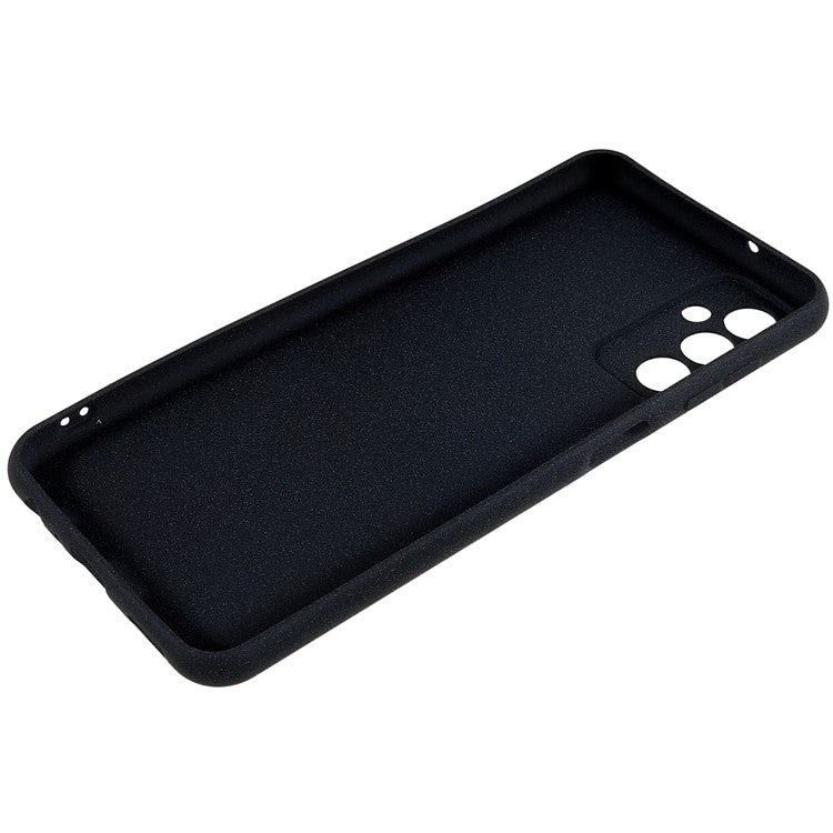 For Samsung Galaxy M13 4G Soft TPU Double-Sided Matte Case Precise Cutouts Anti-Scratch Protective Phone Cover - Black