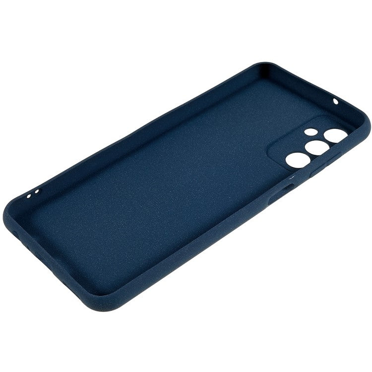For Samsung Galaxy M13 4G Soft TPU Double-Sided Matte Case Precise Cutouts Anti-Scratch Protective Phone Cover - Navy Blue