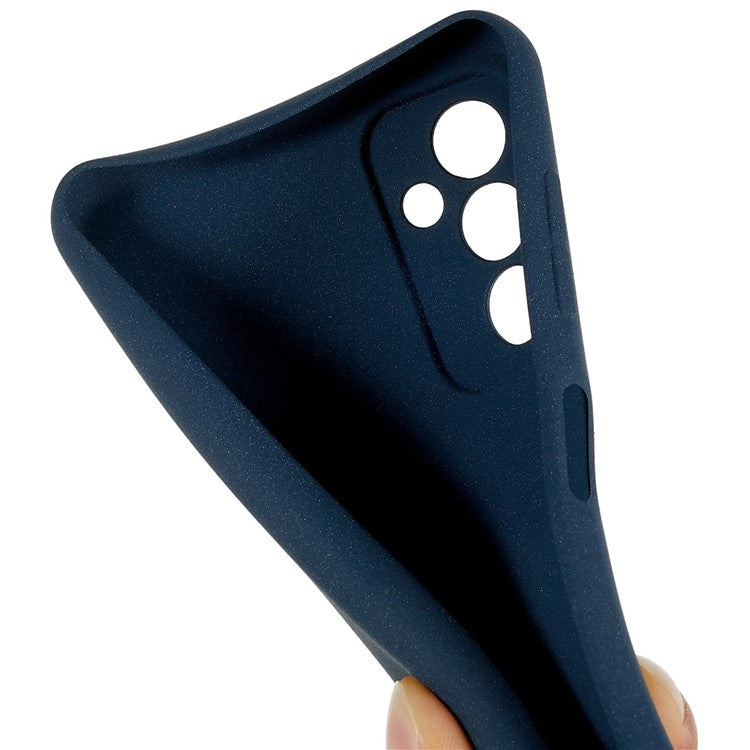 For Samsung Galaxy M13 4G Soft TPU Double-Sided Matte Case Precise Cutouts Anti-Scratch Protective Phone Cover - Navy Blue