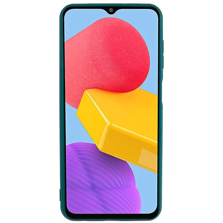 For Samsung Galaxy M13 4G Soft TPU Double-Sided Matte Case Precise Cutouts Anti-Scratch Protective Phone Cover - Green