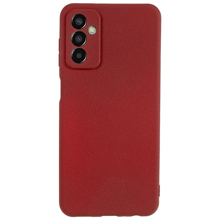 For Samsung Galaxy M13 4G Soft TPU Double-Sided Matte Case Precise Cutouts Anti-Scratch Protective Phone Cover - Wine Red
