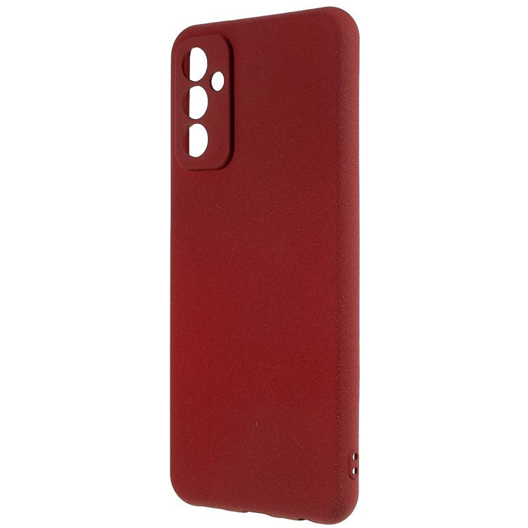 For Samsung Galaxy M13 4G Soft TPU Double-Sided Matte Case Precise Cutouts Anti-Scratch Protective Phone Cover - Wine Red