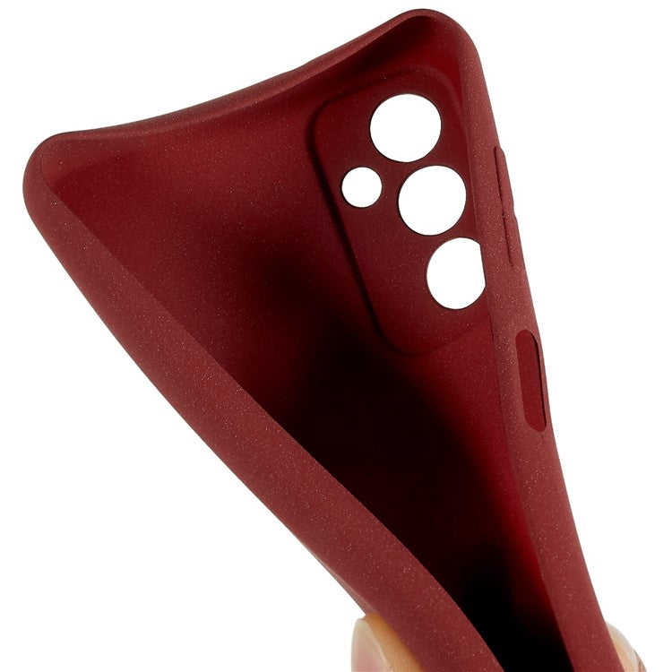 For Samsung Galaxy M13 4G Soft TPU Double-Sided Matte Case Precise Cutouts Anti-Scratch Protective Phone Cover - Wine Red