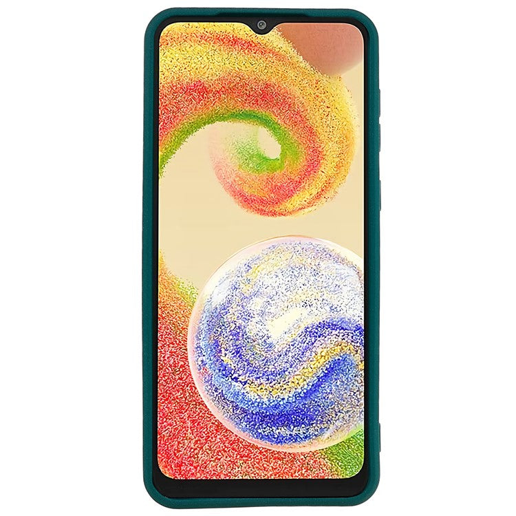 For Samsung Galaxy A04 4G (164.4 x 76.3 x 9.1 mm) Double-Sided Matte Anti-Slip Phone Case Soft TPU Scratch Resistant Cover - Green