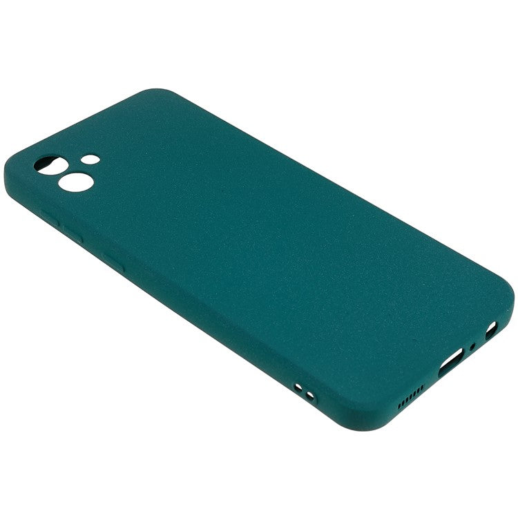 For Samsung Galaxy A04 4G (164.4 x 76.3 x 9.1 mm) Double-Sided Matte Anti-Slip Phone Case Soft TPU Scratch Resistant Cover - Green