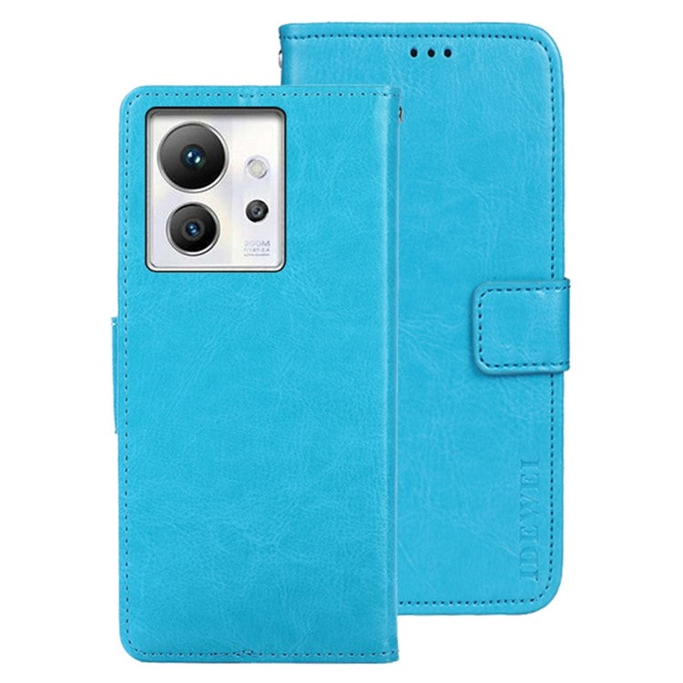 IDEWEI For Infinix Zero Ultra 5G Stand Wallet PU Leather Flip Cover Crazy Horse Texture Phone Protective Case - Sky Blue