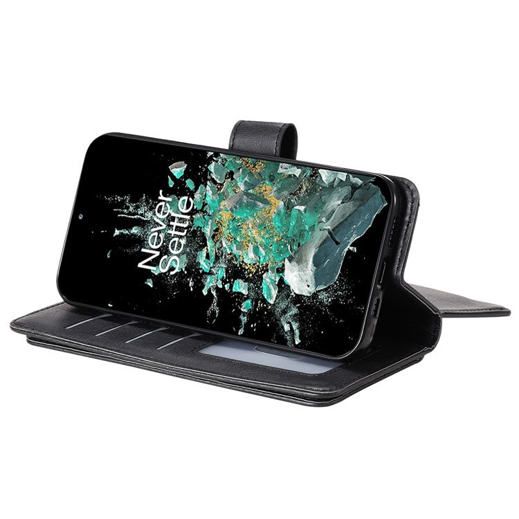 KT Multi-functional Series-1 for OnePlus 10T 5G / Ace Pro 5G PU Leather Wallet Case Magnetic Clasp Phone Stand Cover with 10 Card Slots - Black