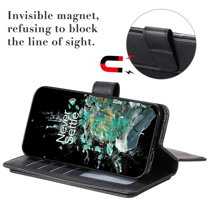 KT Multi-functional Series-1 for OnePlus 10T 5G / Ace Pro 5G PU Leather Wallet Case Magnetic Clasp Phone Stand Cover with 10 Card Slots - Black