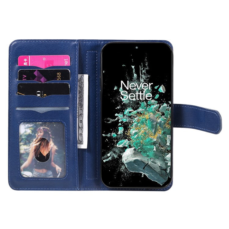 KT Multi-functional Series-1 for OnePlus 10T 5G / Ace Pro 5G PU Leather Wallet Case Magnetic Clasp Phone Stand Cover with 10 Card Slots - Dark Blue