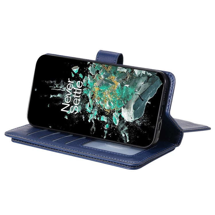 KT Multi-functional Series-1 for OnePlus 10T 5G / Ace Pro 5G PU Leather Wallet Case Magnetic Clasp Phone Stand Cover with 10 Card Slots - Dark Blue
