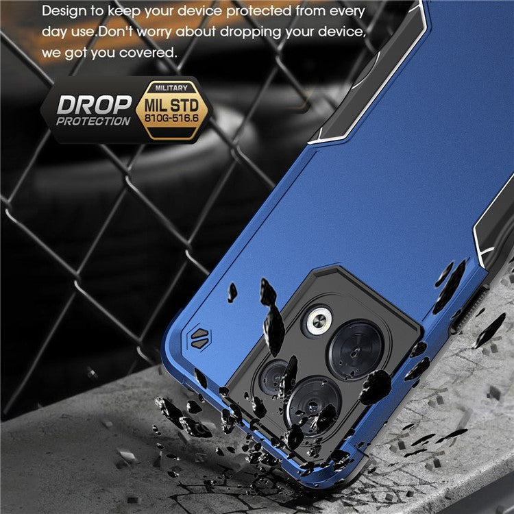 Shockproof Case for Oppo Reno8 5G (Global Version) Phone Case Anti-Drop Hard PC Soft TPU Protective Cover - Blue
