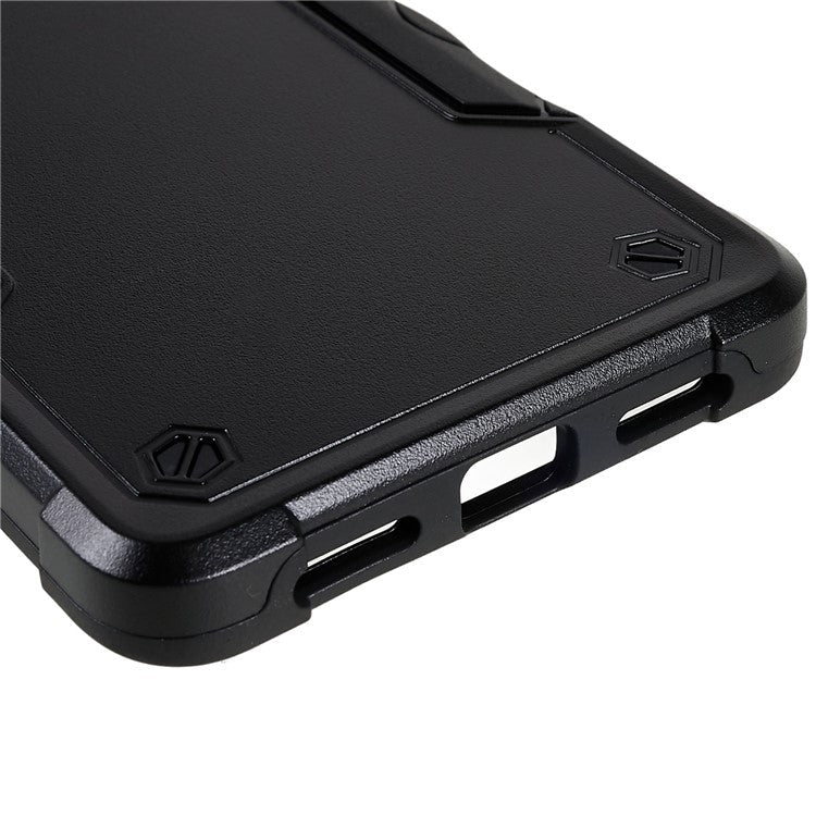 For Google Pixel 7 5G Hard PC + Soft TPU Shockproof Case Anti-slip Grip Protective Phone Back Cover - Black