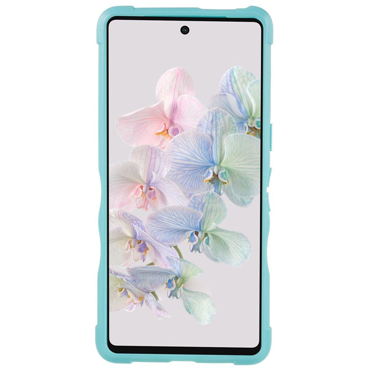 For Google Pixel 7 5G Hard PC + Soft TPU Shockproof Case Anti-slip Grip Protective Phone Back Cover - Mint Green