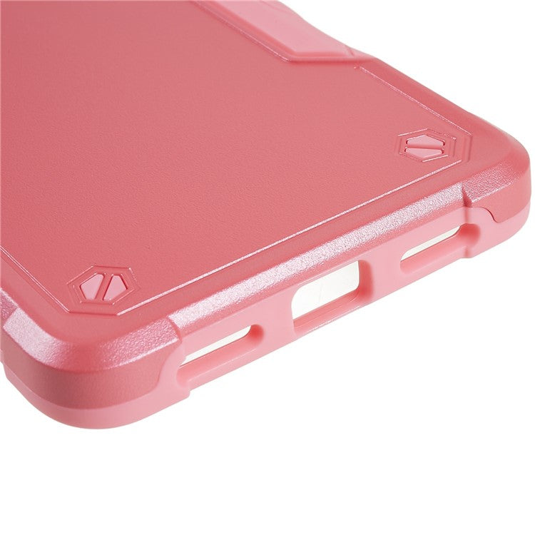 For Google Pixel 7 5G Hard PC + Soft TPU Shockproof Case Anti-slip Grip Protective Phone Back Cover - Pink