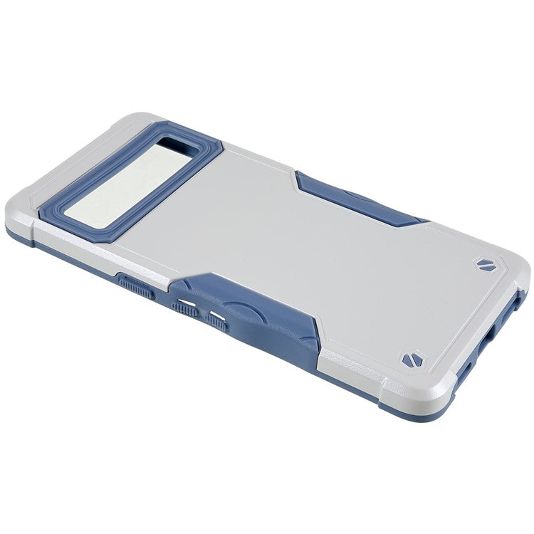 For Google Pixel 7 5G Hard PC + Soft TPU Shockproof Case Anti-slip Grip Protective Phone Back Cover - White