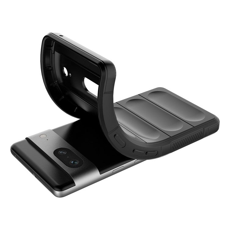 For Google Pixel 7 5G Drop-proof Smartphone Back Cover Flexible TPU Protective Phone Case - Black
