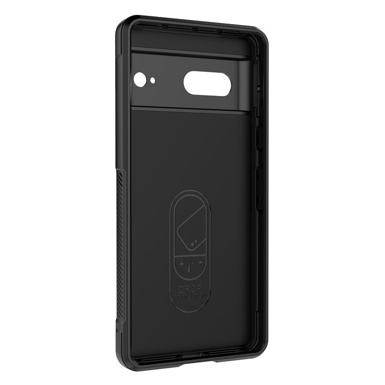 For Google Pixel 7 5G Drop-proof Smartphone Back Cover Flexible TPU Protective Phone Case - Black