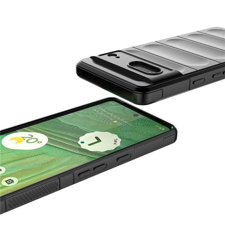 For Google Pixel 7 5G Drop-proof Smartphone Back Cover Flexible TPU Protective Phone Case - Black