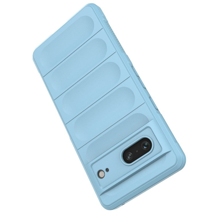 For Google Pixel 7 5G Drop-proof Smartphone Back Cover Flexible TPU Protective Phone Case - Baby Blue