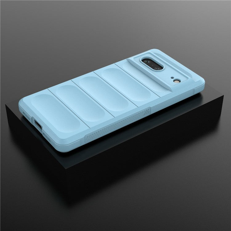 For Google Pixel 7 5G Drop-proof Smartphone Back Cover Flexible TPU Protective Phone Case - Baby Blue