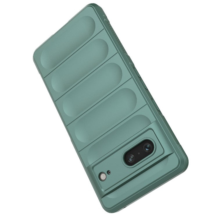 For Google Pixel 7 5G Drop-proof Smartphone Back Cover Flexible TPU Protective Phone Case - Green
