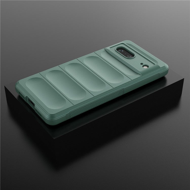 For Google Pixel 7 5G Drop-proof Smartphone Back Cover Flexible TPU Protective Phone Case - Green