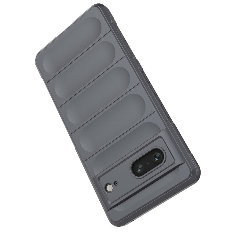 For Google Pixel 7 5G Drop-proof Smartphone Back Cover Flexible TPU Protective Phone Case - Dark Grey