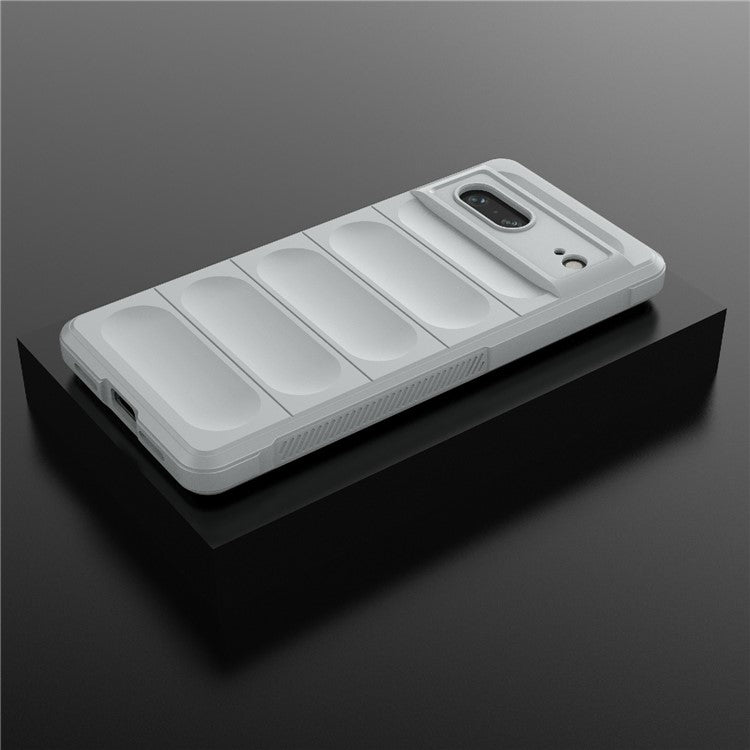 For Google Pixel 7 5G Drop-proof Smartphone Back Cover Flexible TPU Protective Phone Case - Light Grey