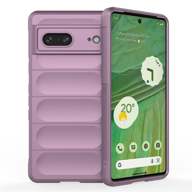 For Google Pixel 7 5G Drop-proof Smartphone Back Cover Flexible TPU Protective Phone Case - Light Purple