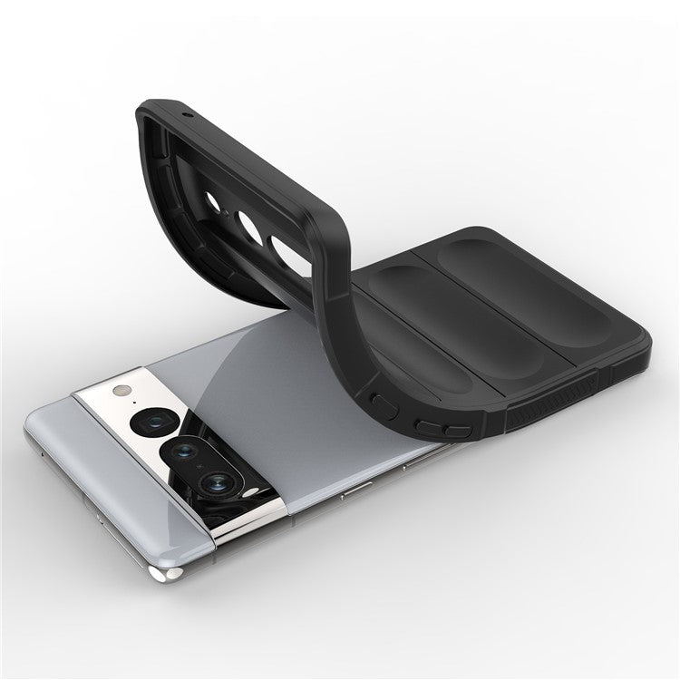 Anti-drop Phone Case For Google Pixel 7 Pro 5G Soft TPU Impact-Resistant Smartphone Back Cover - Black