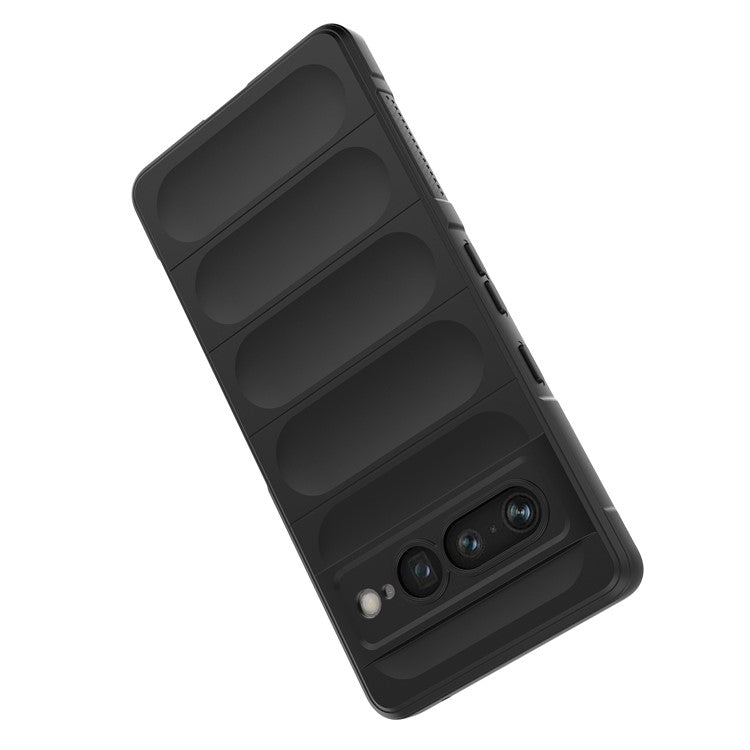 Anti-drop Phone Case For Google Pixel 7 Pro 5G Soft TPU Impact-Resistant Smartphone Back Cover - Black