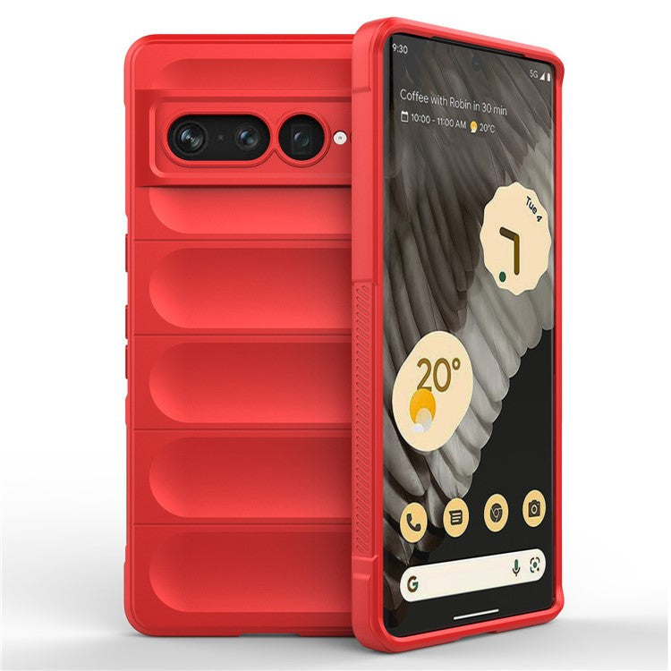 Anti-drop Phone Case For Google Pixel 7 Pro 5G Soft TPU Impact-Resistant Smartphone Back Cover - Red