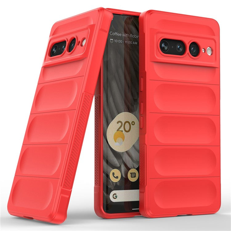 Anti-drop Phone Case For Google Pixel 7 Pro 5G Soft TPU Impact-Resistant Smartphone Back Cover - Red