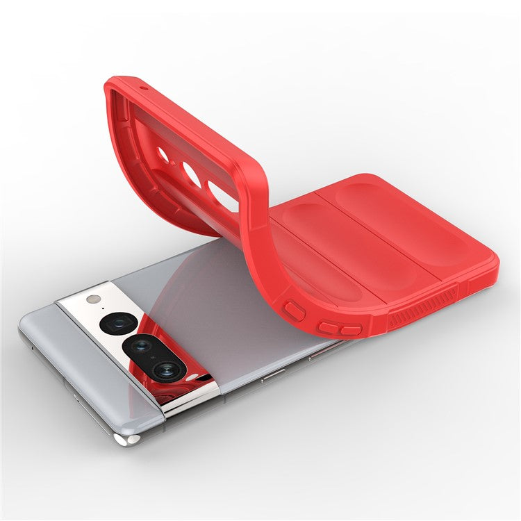 Anti-drop Phone Case For Google Pixel 7 Pro 5G Soft TPU Impact-Resistant Smartphone Back Cover - Red