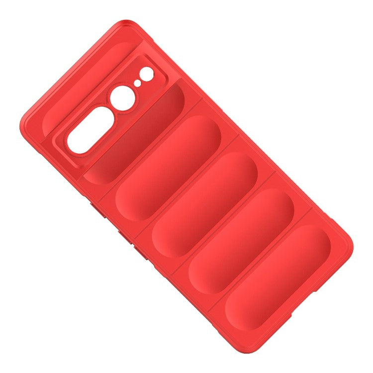 Anti-drop Phone Case For Google Pixel 7 Pro 5G Soft TPU Impact-Resistant Smartphone Back Cover - Red