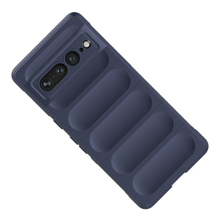 Anti-drop Phone Case For Google Pixel 7 Pro 5G Soft TPU Impact-Resistant Smartphone Back Cover - Dark Blue