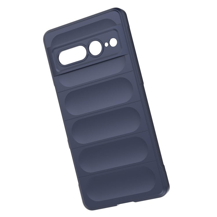 Anti-drop Phone Case For Google Pixel 7 Pro 5G Soft TPU Impact-Resistant Smartphone Back Cover - Dark Blue