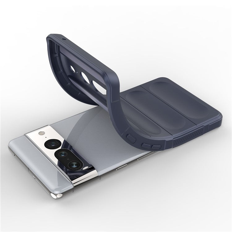 Anti-drop Phone Case For Google Pixel 7 Pro 5G Soft TPU Impact-Resistant Smartphone Back Cover - Dark Blue