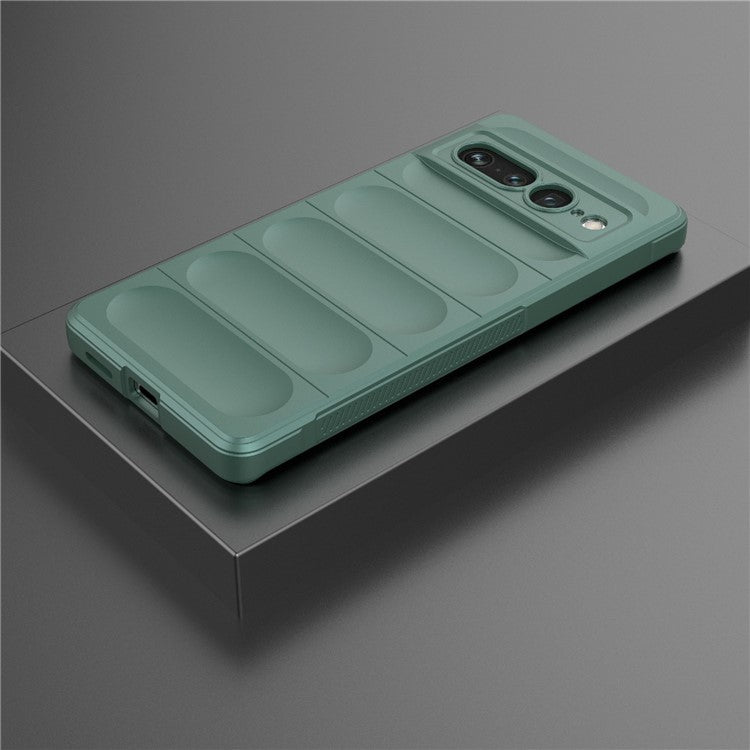 Anti-drop Phone Case For Google Pixel 7 Pro 5G Soft TPU Impact-Resistant Smartphone Back Cover - Green