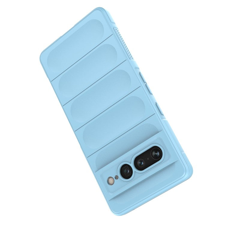 Anti-drop Phone Case For Google Pixel 7 Pro 5G Soft TPU Impact-Resistant Smartphone Back Cover - Baby Blue