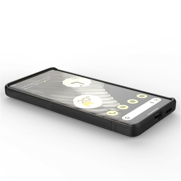 Anti-drop Phone Case For Google Pixel 7 Pro 5G Soft TPU Impact-Resistant Smartphone Back Cover - Dark Grey